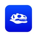 Skull of dinosaur icon digital blue Royalty Free Stock Photo