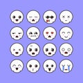 Skull emoticon set design inspiration Royalty Free Stock Photo