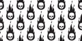 Skull fire seamless pattern Halloween symbol bone ghost scarf isolated tile background pirate repeat wallpaper cartoon dood