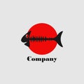 Skull Fish Japan Logo - Food Logo