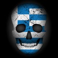 Skull flag Greece Royalty Free Stock Photo