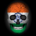 Skull flag India Royalty Free Stock Photo