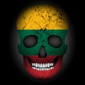 Skull flag Lithuania