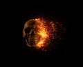 Skull flames Fire effect