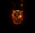 Skull flames Fire effect