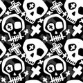 Skull funky boys and girls apparel modern print.