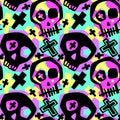 Skull funky boys and girls apparel modern print.