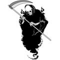 skull graphic vectoe cartoon illustration grimreaper