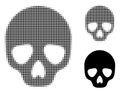 Skull Halftone Dotted Icon
