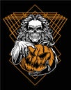 Skull Halloween t-shirt design