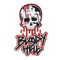 Skull Head with Bloody Hell Tagline