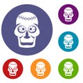 Skull icons set