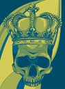 Skull King Crown design element vector illustration Royalty Free Stock Photo