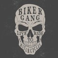 Skull logo for biker theme