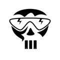 skull logo with glasses. suitable for community logos, channels, game shops and more