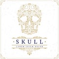 Skull logo template in vintage style