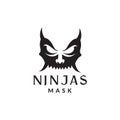 Skull monster mask ninja culture logo design vector graphic symbol icon sign illustration creative idea Royalty Free Stock Photo