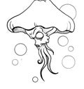 Skull mushroom darkart jellyfish