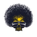 Skull reggae graphic design.