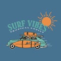 Surf Vibes skull enjoy holiday