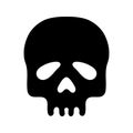 Skull silhouette, isolated on white background. Halloween silhouette black skull - for design, decor and cricut Royalty Free Stock Photo