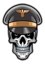 Skull soldier wearing hat