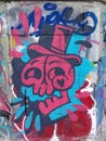 Skull graffiti germany wall street art Royalty Free Stock Photo
