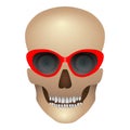 Skull with sunglasses