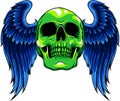 Skull with Wings Vector Illustration design art