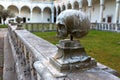 Skulls at Certosa San Martino cloister Royalty Free Stock Photo