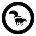 Skunk black icon in circle