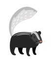 Skunk cute cartoon icon