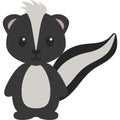 Skunk Cute Woodland Vector Illustration