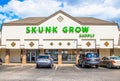 Skunk Grow Supply - Medical Marijuana Dispensary in strip mall with cars parked in front in Tulsa OK Royalty Free Stock Photo