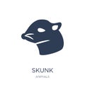 skunk icon. Trendy flat vector skunk icon on white background fr