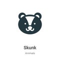 Skunk vector icon on white background. Flat vector skunk icon symbol sign from modern animals collection for mobile concept and