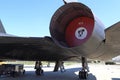 Skunkworks Logo in the Engine of an SR-71 Blackbird Jet Royalty Free Stock Photo