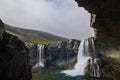 Skutafoss waterfall in southeast Iceland