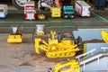 Skutech, Czech Republic, 27 June 2020: Drivers help children. Trucks festival in the Czech Republic. Toy trucks