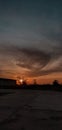 Sky above blue earth leaf clouds sunset