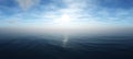 Beautiful sky with clouds and the sun above the sea Royalty Free Stock Photo