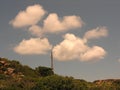 Sky with an antenna to transmit Royalty Free Stock Photo