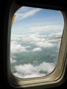 Sky As Seen Window Of An Aircraft