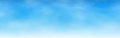 Sky background. Blue sky with white clouds. Wide summer wallpaper. Sunny weather template. Light cloudy banner Royalty Free Stock Photo