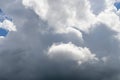 Sky background with grey cloud formation and sunshine Royalty Free Stock Photo