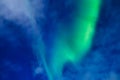 Sky Background With Northern Lights. Aurora Borealis. Northern Lights As A Background. Night Winter Landscape With Aurora.
