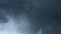 Sky background. Rainy weather. Dark storm sky clouds. Soft focus. Space for text Royalty Free Stock Photo