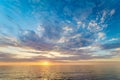 Sky background on sea shore sunset Royalty Free Stock Photo