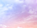 Soft clouds  In the sky with gentle pastel gradients Royalty Free Stock Photo