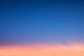 Sky background, soft pastel, gradient blue pink and orange Royalty Free Stock Photo